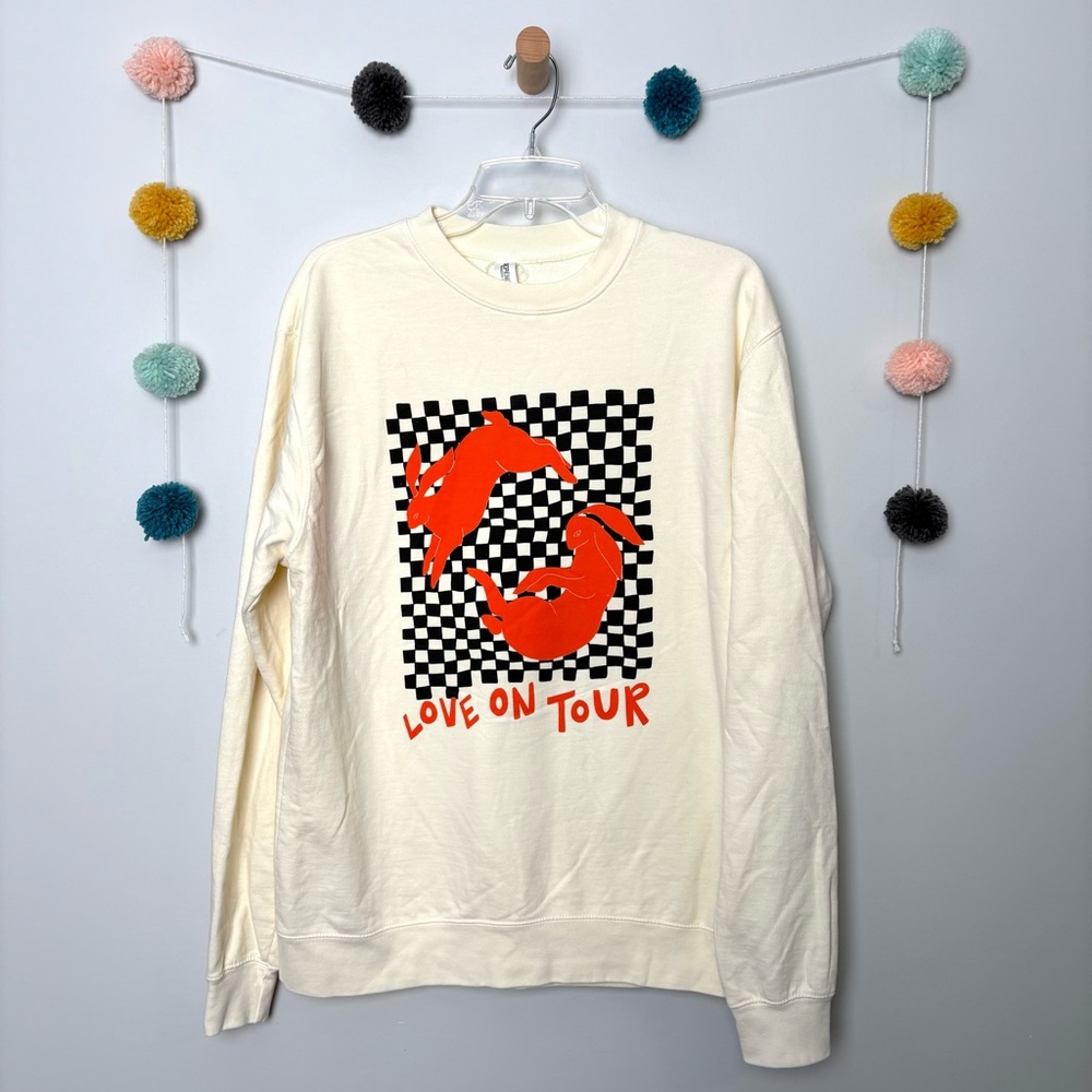 Love On Tour Harry Styles Cream Off White Pullover Sweatshirt